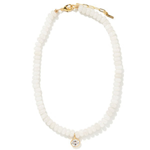 GAIA WHITE JADE NECKLACE - COLLARES - Malandra Jewelry - TC2465