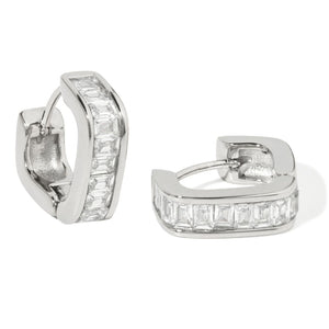 GLACIER GEOMETRIC HOOPS - ARETES - Malandra Jewelry - EUWA505.P-JDE0307048-S