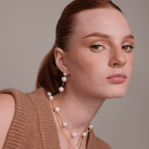 GLAM PEARL DOTS EARRINGS - ARETES - Malandra Jewelry - TA2087