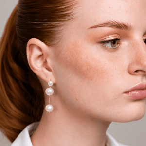GLAM PEARL DOTS EARRINGS - ARETES - Malandra Jewelry - TA2087