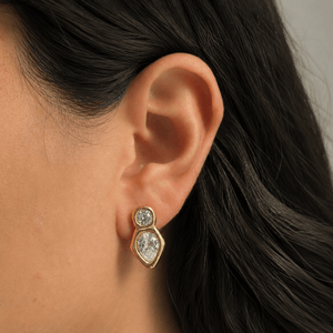 Gleam Drop Duet Earrings - ARETES - Malandra Jewelry - EUWA618-JDE0105306
