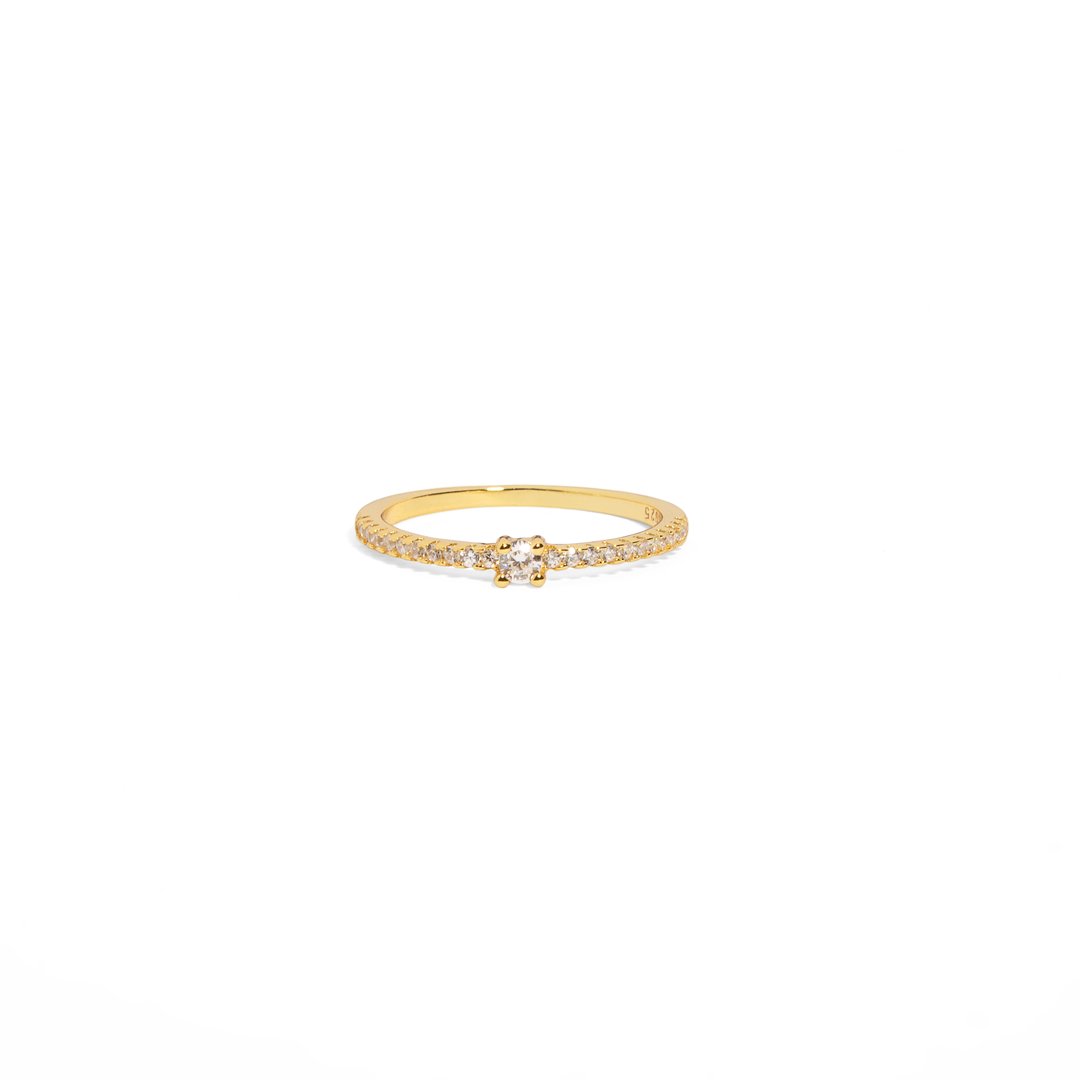 GLEAMING SPARK MILANO GOLDEN RING - ANILLOS - Malandra Jewelry - EAWR75.6 - M230828001553