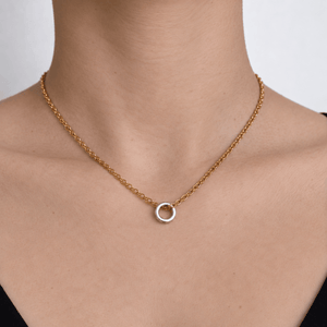 GLOW RING CHARM NECKLACE - COLLARES - Malandra Jewelry - TC2253/ICD558.P