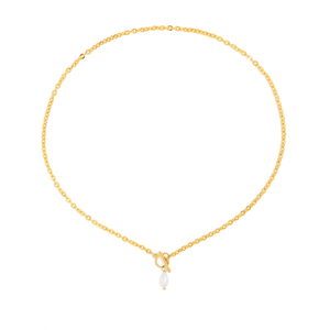 GLOWING PEARL LINK NECKLACE - COLLARES - Malandra Jewelry - TC1836