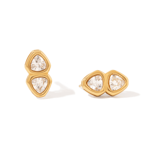 Gold Dazzle Drop Earrings - ARETES - Malandra Jewelry - EUWA626-JDE0105307
