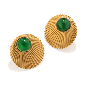 Gold Eden Shell Earrings - ARETES - Malandra Jewelry - EUWA700-JDEW2409011
