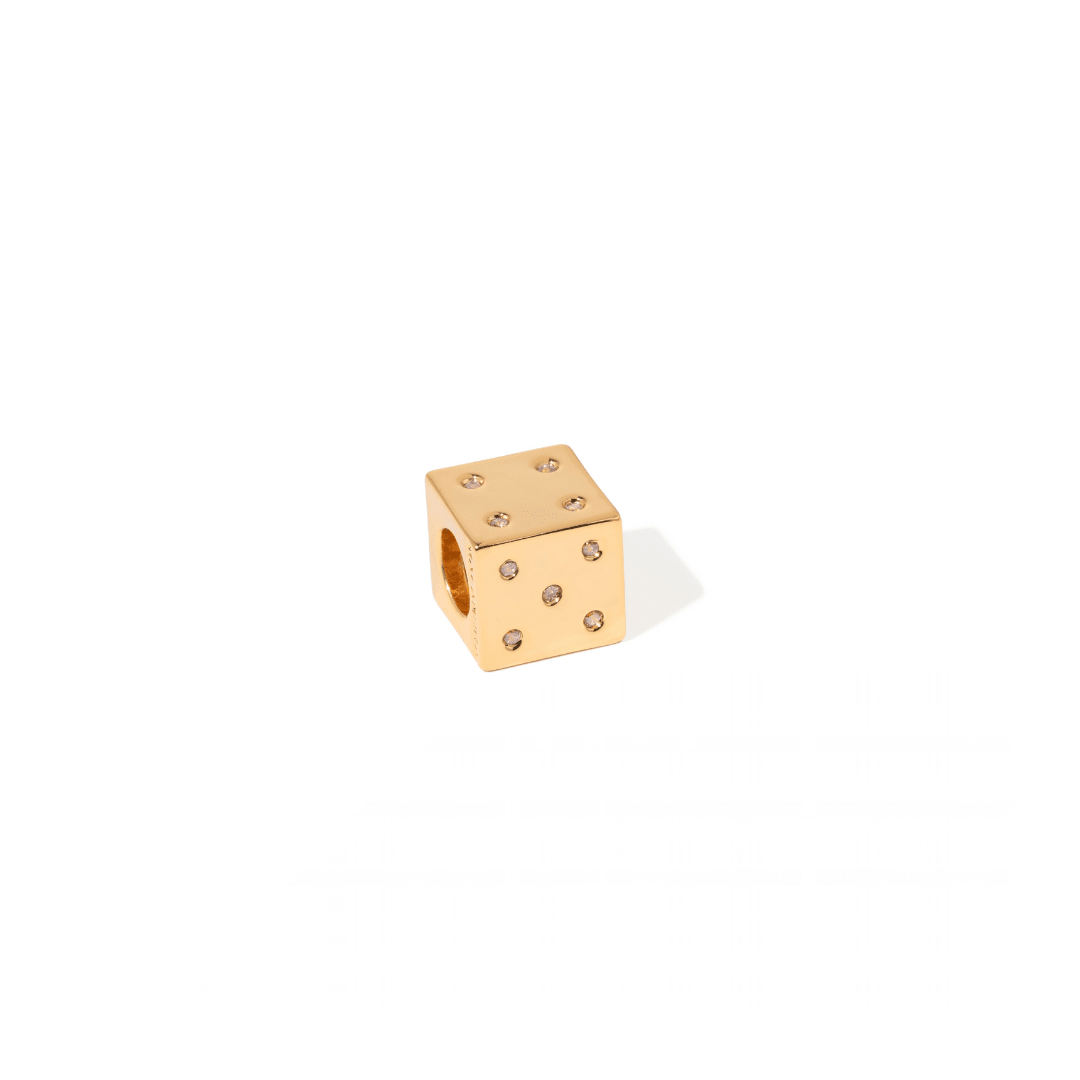 GOLD FORTUNE CHARM - DIJES - Malandra Jewelry - EYHD175-Model 9 (Dice)