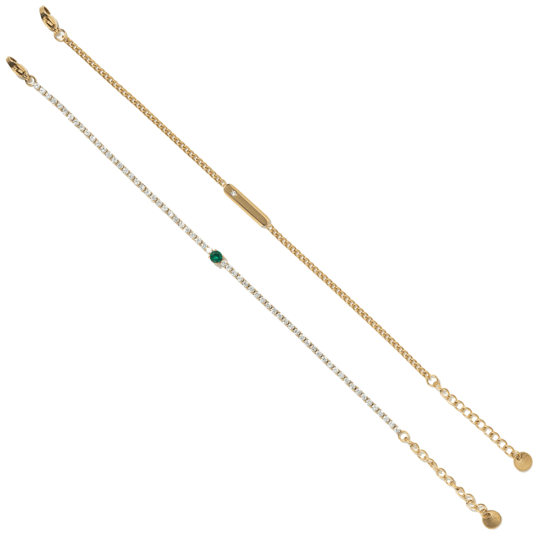 GOLD & GEM DUO GIFT SET - SETS DE REGALO - Malandra Jewelry - SET132/ZXP11 -ZXP16