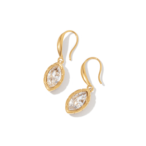Gold Gleam Drop Earrings - ARETES - Malandra Jewelry - EUWA628-JDE0105312