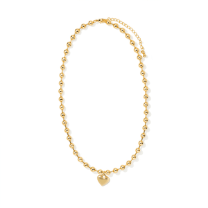 GOLD HEART BEADS NECKLACE - COLLARES - Malandra Jewelry - TC2262/EYHC13