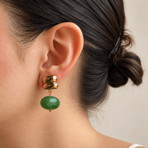 Gold Ivy Drop Earrings - COLLARES - Malandra Jewelry - EUWA671-JDE0109029-GN