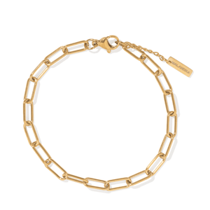 Gold Sleek Link Bracelet - PULSERAS - Malandra Jewelry - EYHP188
