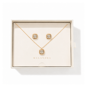 Gold Square Luxe Gift Set - SETS REGALO - Malandra Jewelry - EUWS682-JDS0307002