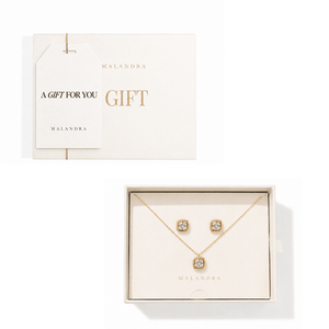 Gold Square Luxe Gift Set - SETS REGALO - Malandra Jewelry - EUWS682-JDS0307002