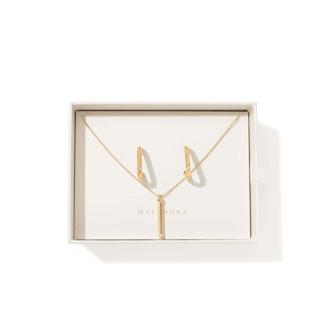 GOLDEN BAR GIFT SET - SETS DE REGALO - Malandra Jewelry - SET198/VCA196-VCC265