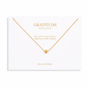 GOLDEN BEAD GRATITUDE NECKLACE - COLLARES - Malandra Jewelry - TC1374