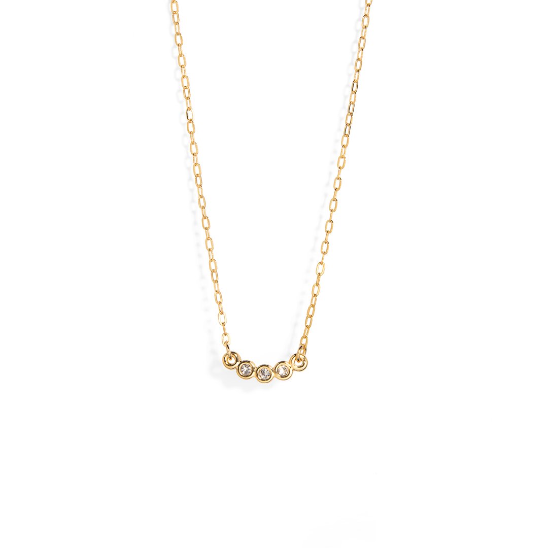 GOLDEN BEZEL SPARK NECKLACE - COLLARES - Malandra Jewelry - VCC220 - 9097
