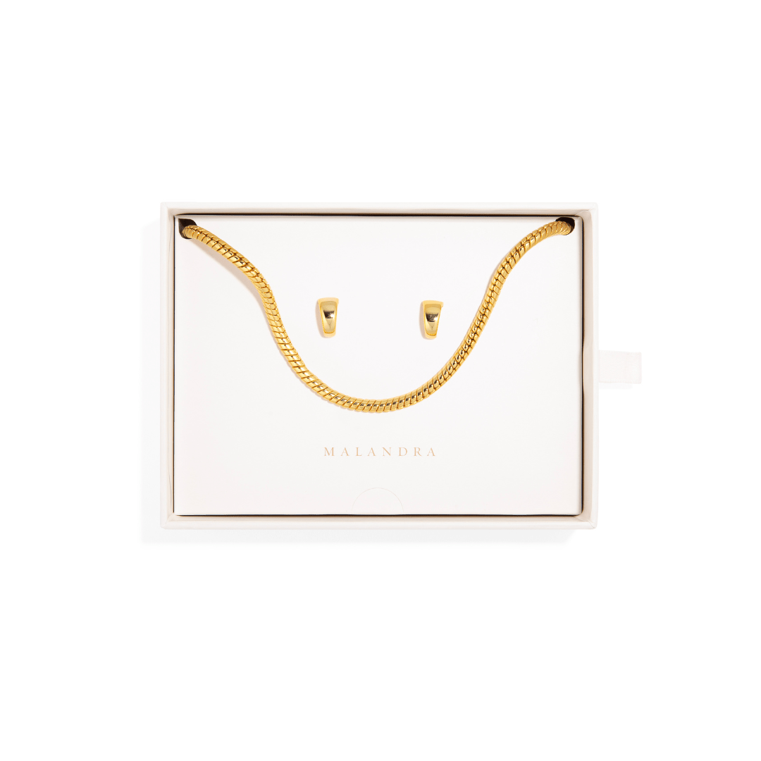 GOLDEN BOLD ESSENTIAL GIFT SET - SETS DE REGALO - Malandra Jewelry - SET96 / ICA521 - ICC509