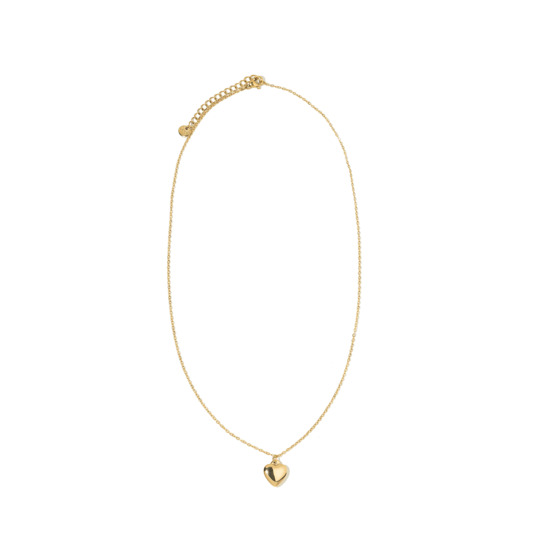 GOLDEN BOLD HEART NECKLACE - COLLARES - Malandra Jewelry - ZXC7 - N - 1