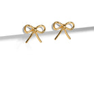 GOLDEN BOW COQUETTE STUDS - ARETES - Malandra Jewelry - VCA206-4017