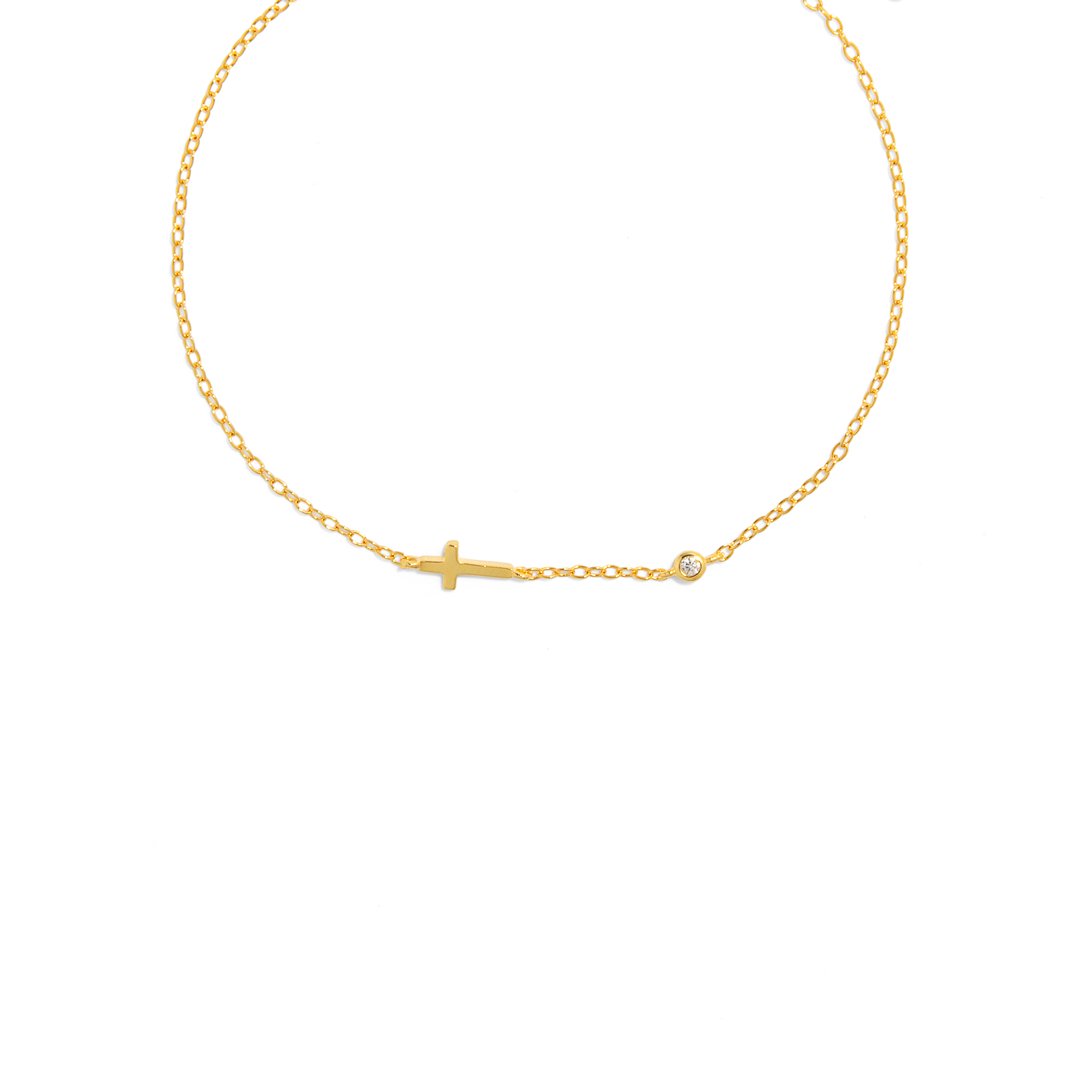 GOLDEN CROSS SERENA BRACELET - PULSERAS - Malandra Jewelry - ERP68 - 60601600973C