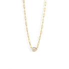 GOLDEN CRYSTAL DROP NECKLACE - COLLARES - Malandra Jewelry - EAWC108 - M231202000271
