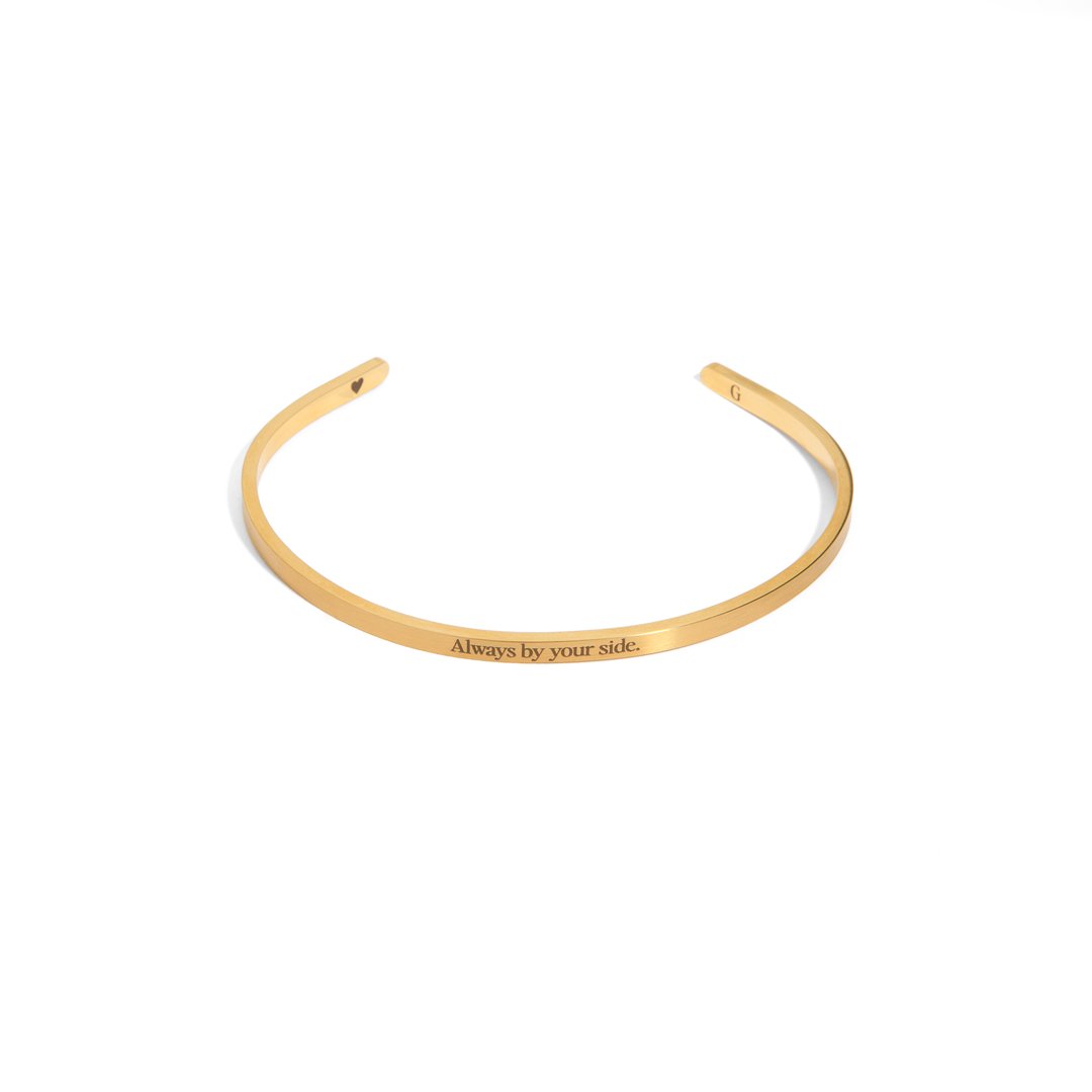 GOLDEN CUSTOM THIN BRACELET - PULSERAS GRABADAS - Malandra Jewelry - ESYP15