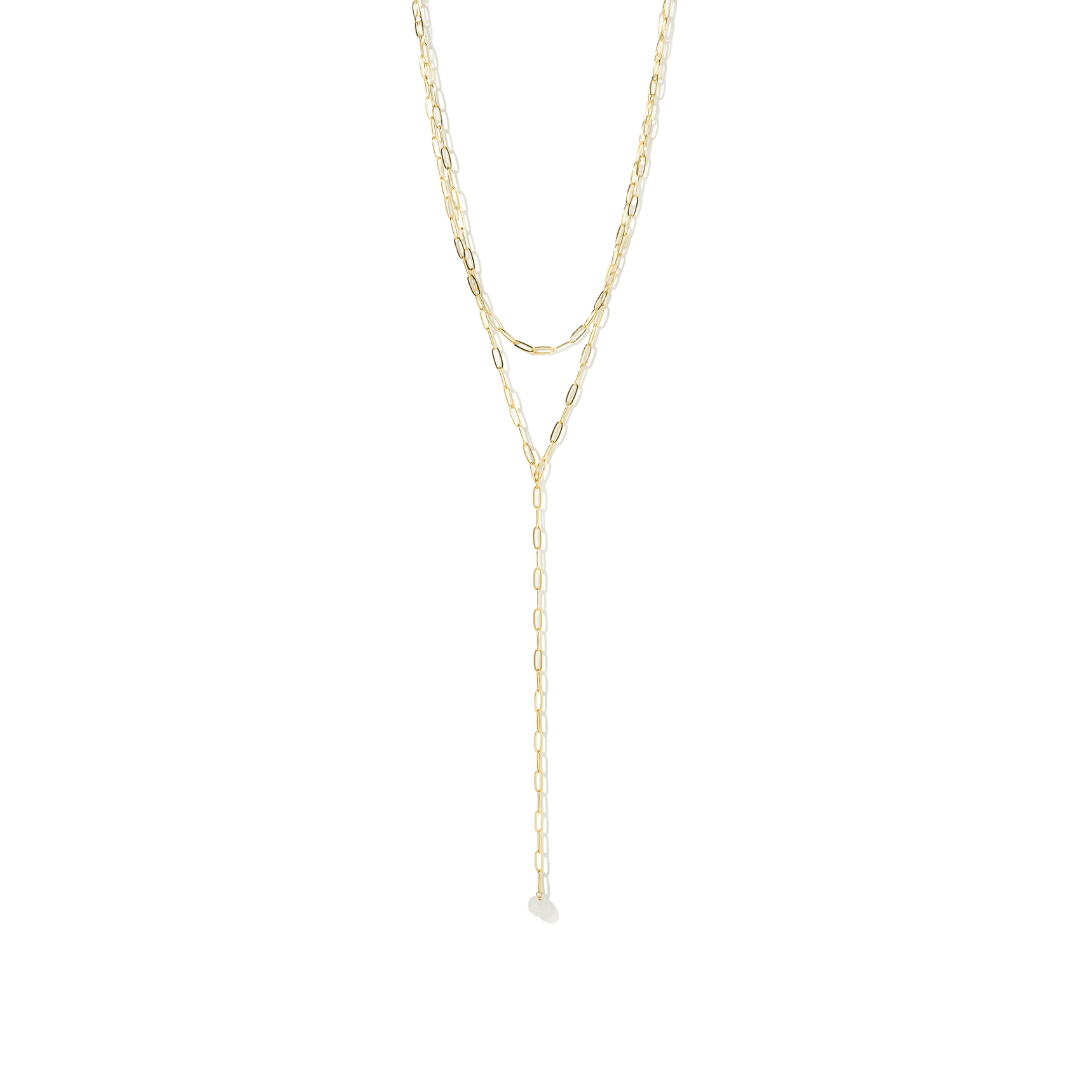 GOLDEN DROP LARIAT NECKLACE - COLLARES - Malandra Jewelry - TC2021