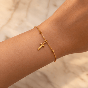 Golden Faith Pearl Bracelet - PULSERAS - Malandra Jewelry - TP2659