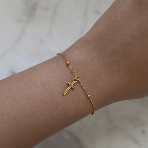 Golden Faith Pearl Bracelet - PULSERAS - Malandra Jewelry - TP2659