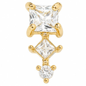 GOLDEN GEOMETRY LUXE PIERCING - ARETES - Malandra Jewelry - ZTA35-EGD1981