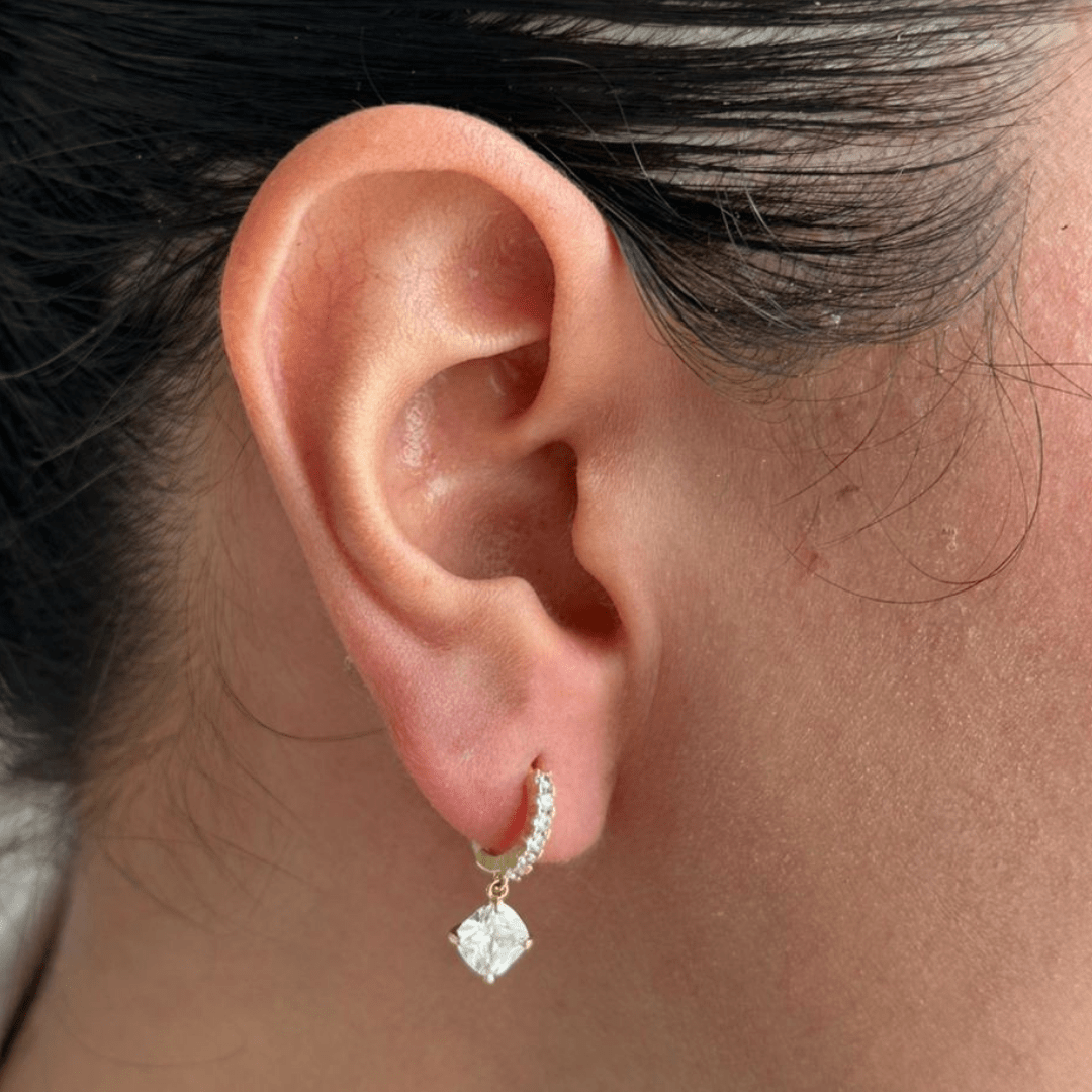 GOLDEN GLAM RHOMBUS EARRINGS - ARETES - Malandra Jewelry - ZWA70 - QX01335