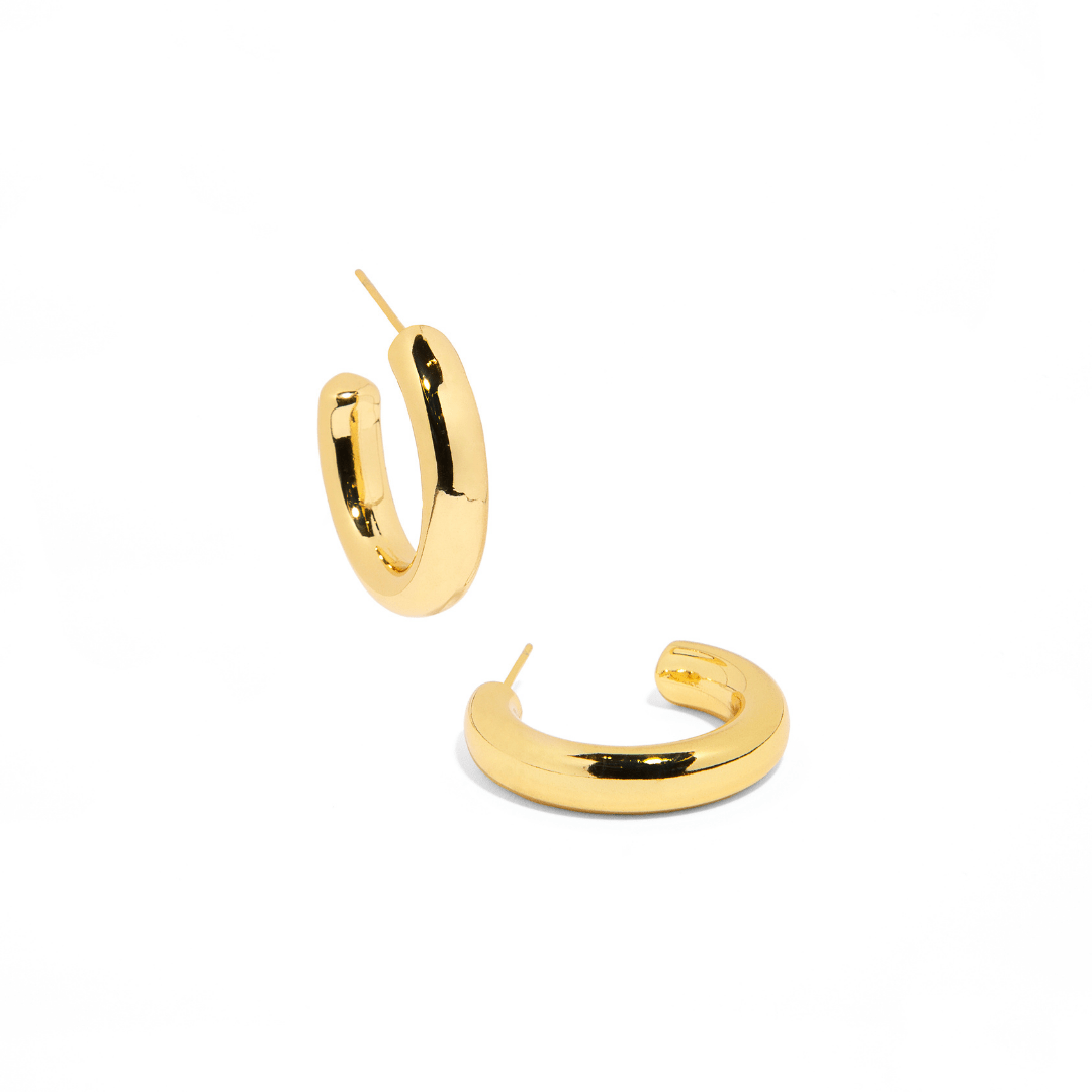 GOLDEN GLEAM HOOPS - ARETES - Malandra Jewelry - ZZA10 - E02430J