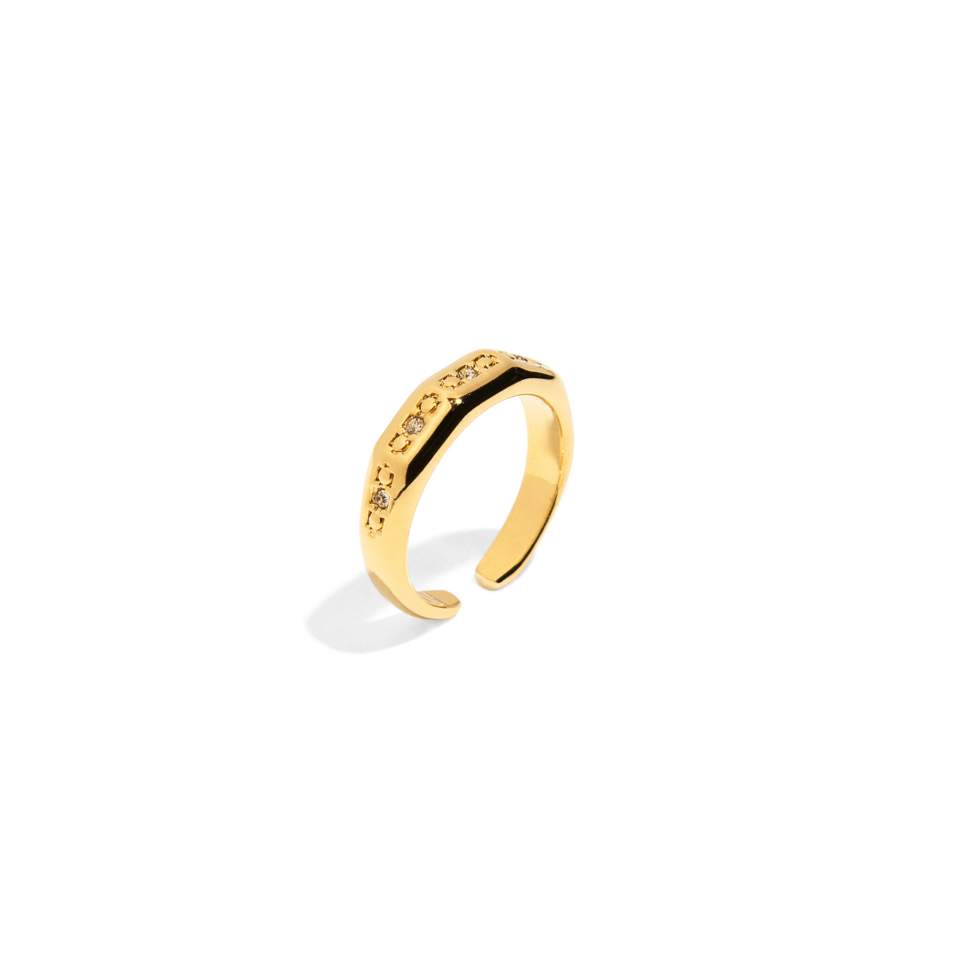 GOLDEN GLEAM RING - ANILLOS - Malandra Jewelry - ZZR5 - R02333J