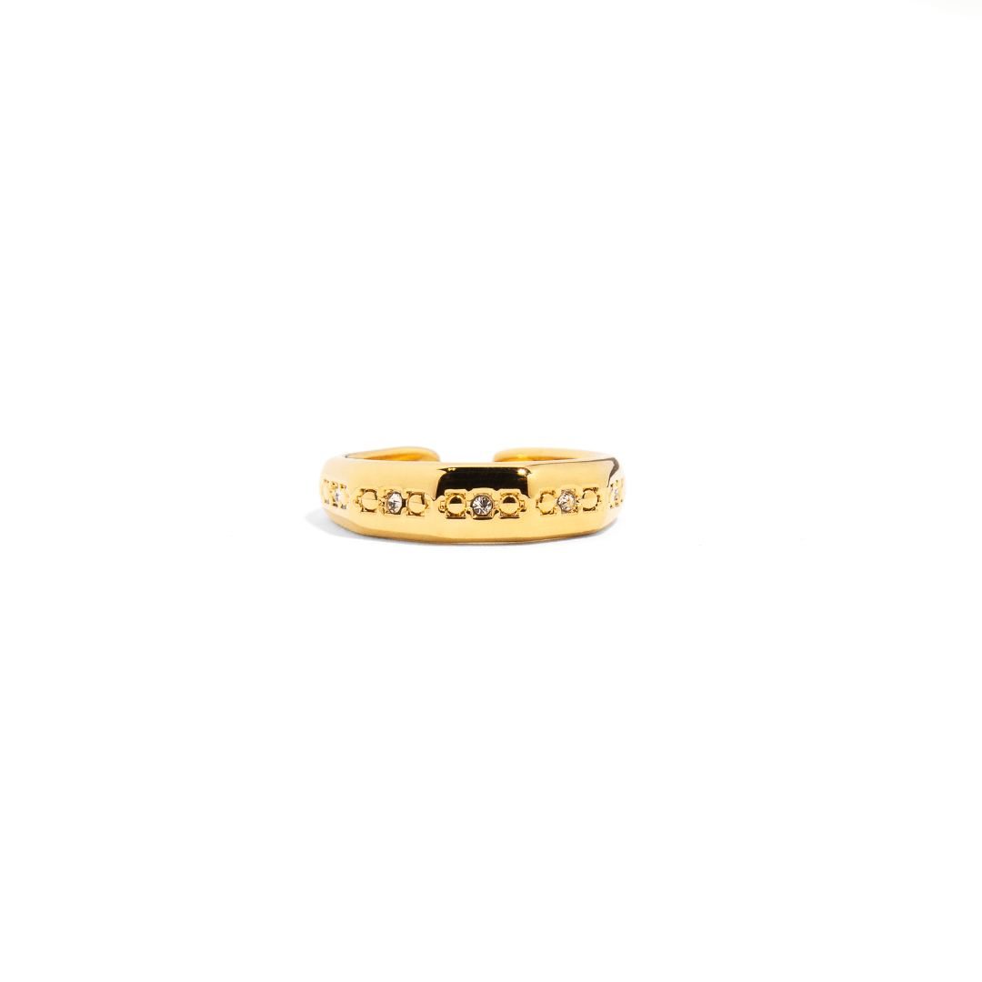 GOLDEN GLEAM RING - ANILLOS - Malandra Jewelry - ZZR5 - R02333J
