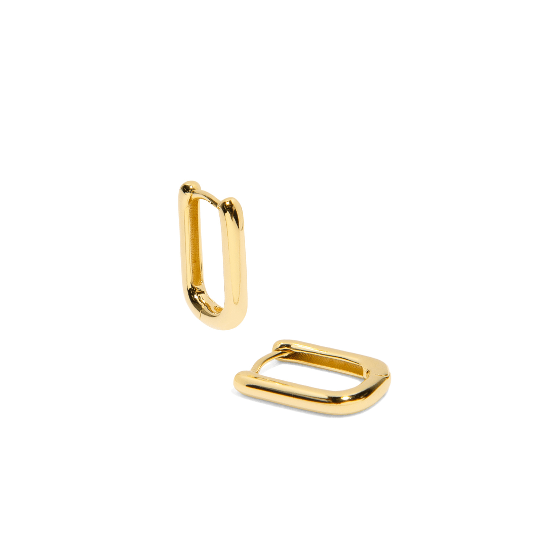 GOLDEN GLOW LINK HOOPS - ARETES - Malandra Jewelry - ZOA6 - YG08208IOZ4
