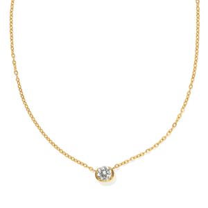 Golden Halo Bezel Necklace - COLLARES - Malandra Jewelry - EUWC653-JDN0306119