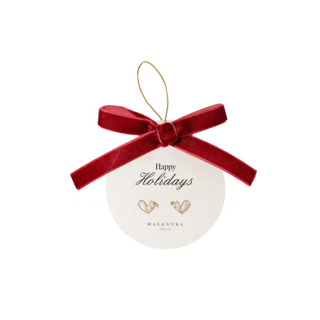 GOLDEN HEART GLOW EARRINGS - ARETES - Malandra Jewelry - ZWA101-QX04081BY