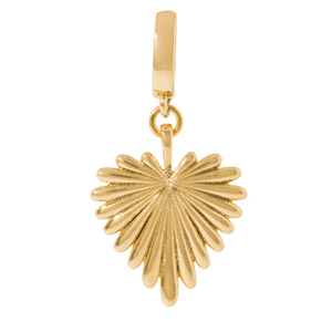 GOLDEN HEART LEAF CHARM - DIJES - Malandra Jewelry - ETD27-AA1338