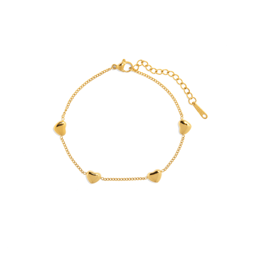 GOLDEN HEARTS BRACELET - PULSERAS - Malandra Jewelry - EUWP182 - JDB201228