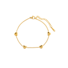 GOLDEN HEARTS BRACELET - PULSERAS - Malandra Jewelry - EUWP182 - JDB201228
