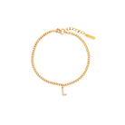 GOLDEN INITIAL LINK BRACELET - PULSERAS - Malandra Jewelry - TP1841.L