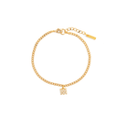 GOLDEN INITIAL LINK BRACELET - PULSERAS - Malandra Jewelry - TP1841.M