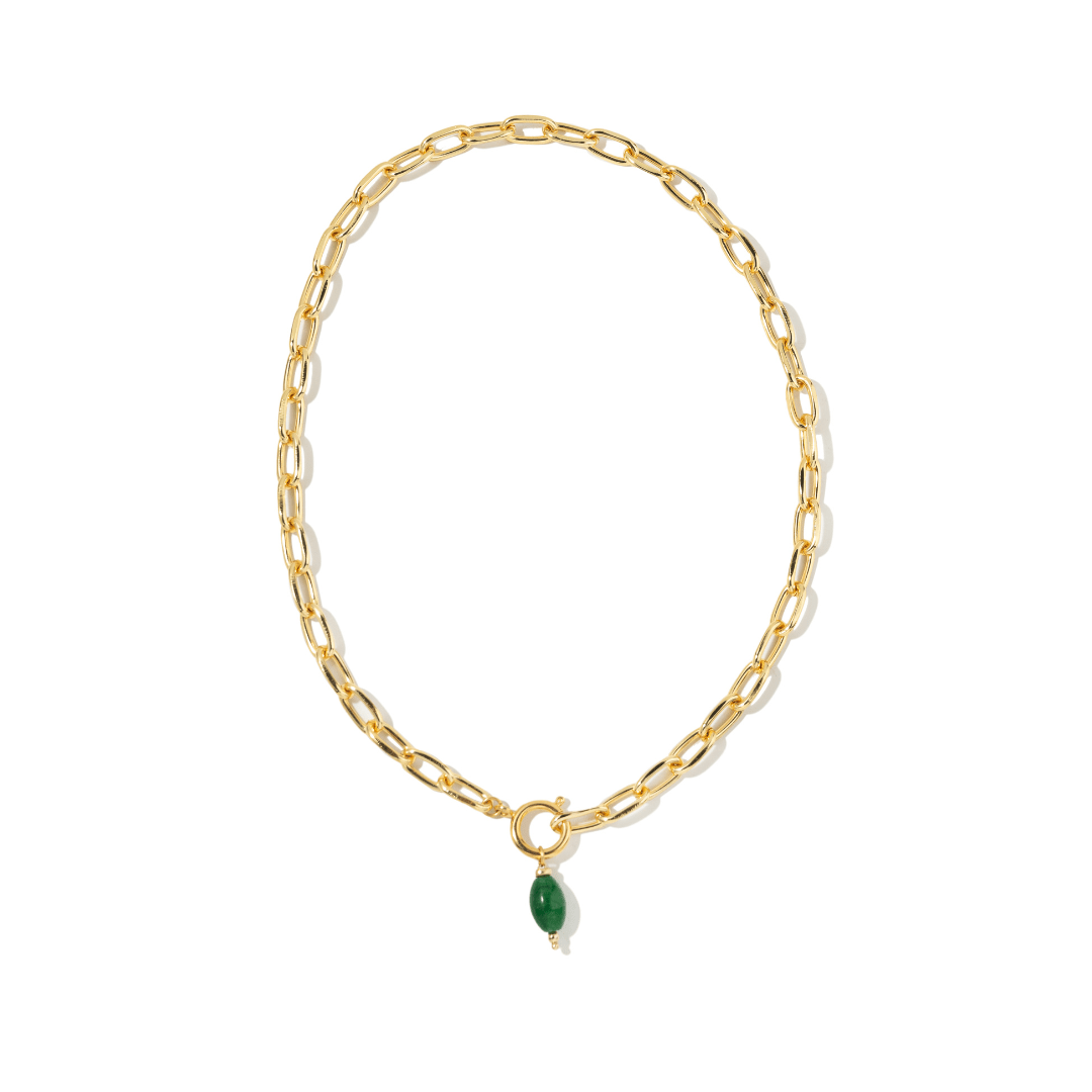 GOLDEN JADE COSTA NECKLACE - COLLARES - Malandra Jewelry - TC2035
