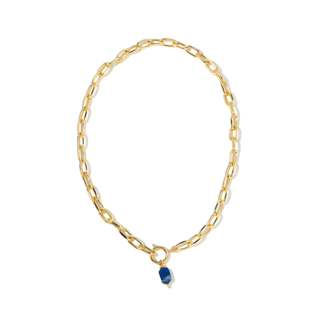 GOLDEN LAPISLAZULI COSTA NECKLACE - COLLARES - Malandra Jewelry - TC2036