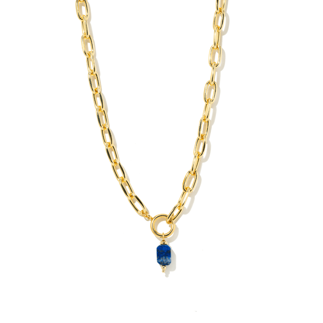 GOLDEN LAPISLAZULI COSTA NECKLACE - COLLARES - Malandra Jewelry - TC2036