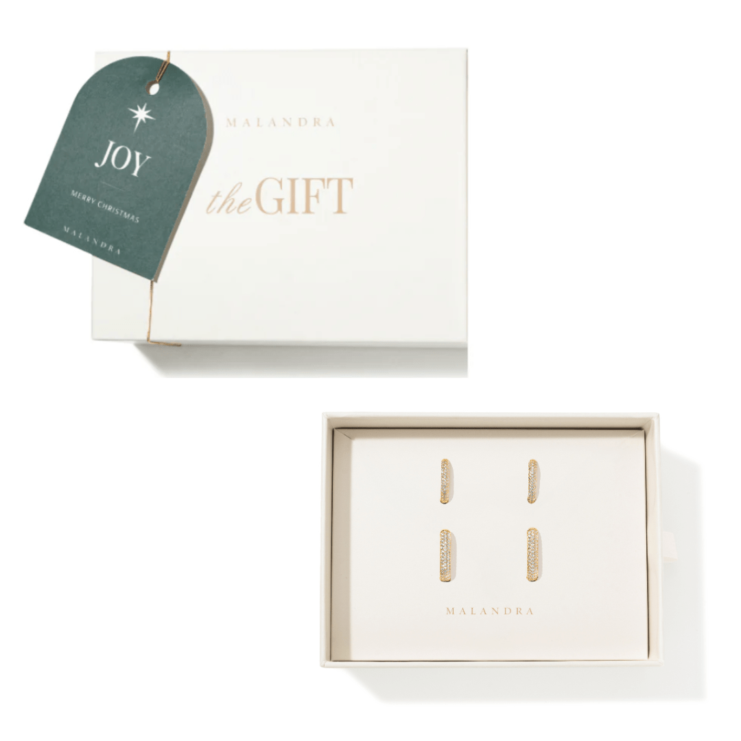 GOLDEN LINKS PAVÉ GIFT SET - SETS DE REGALO - Malandra Jewelry - SET148 ICA442/ICA439