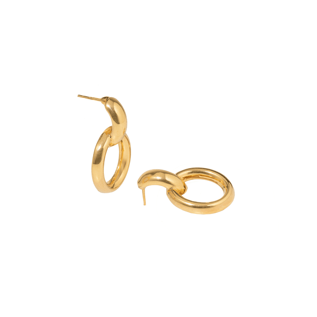 GOLDEN LOOP EARRINGS - ARETES - Malandra Jewelry - VCA253-4036