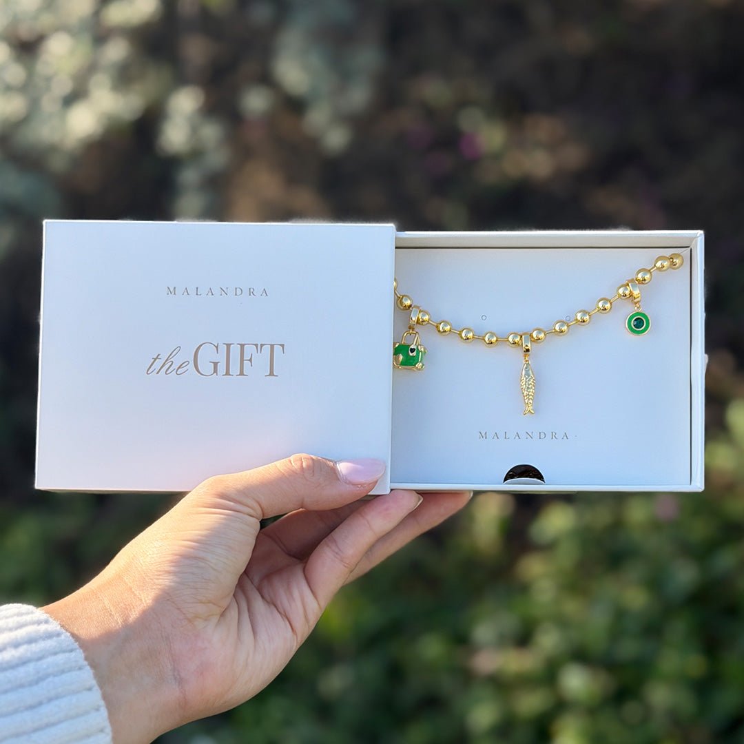 GOLDEN LUCK CHARMS GIFT SET - SETS DE REGALO - Malandra Jewelry - SET178 EYHC13/EYHD39/EYHD35/EYHD36