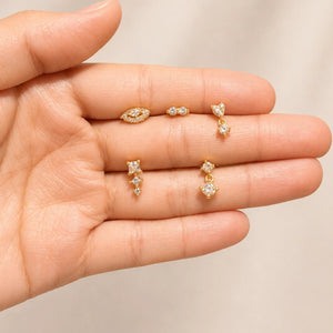 GOLDEN LUNAR ECLIPSE PIERCING - ARETES - Malandra Jewelry - ZTA37-EGD2041